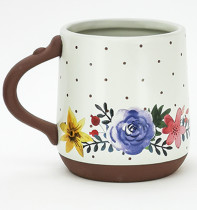 Factory direct sales ceramic mug 12oz handle Handpaint Drink Cup Coffee Mugs Ceramic Camping Mug