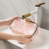 New trending luxury laser PU leather makeup bags organizer travel brush storage bag make up case cosmetic bags