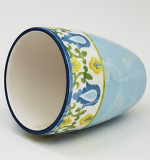 Wholesale 12 OZ Blue Custom Logo Picture Tea Milk Ceramic Cup Mug Travel Coffee Mug