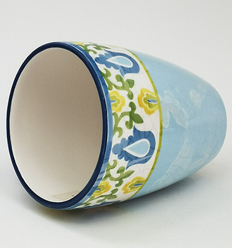 Wholesale 12 OZ Blue Custom Logo Picture Tea Milk Ceramic Cup Mug Travel Coffee Mug
