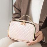 New trending luxury laser PU leather makeup bags organizer travel brush storage bag make up case cosmetic bags