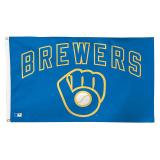 Popular 3x5ft champions Mliwaukee Brewers MLB  flags banner with custom printed