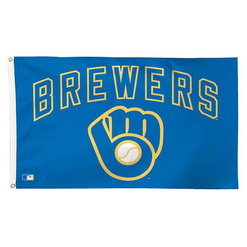 Popular 3x5ft champions Mliwaukee Brewers MLB  flags banner with custom printed