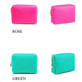 Eco-friendly PU leather cosmetic bag small make up bags with logo stamping
