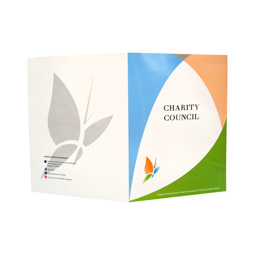 Wholesale Custom A4 Size Paper Presentation File Folder With Business Card Slot