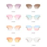 10835 Superhot Eyewear 2019 Fashion Tinted Women Sun glasses Rimless Pointed Cat Eye Sunglasses
