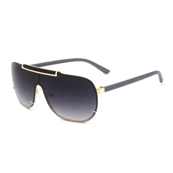 10025 Superhot Eyewear Fashion Oversized One Piece Lens Gradient Shield Shades Sunglasses