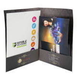 Wholesale black Logo Paper Presentation Custom A4 File Folder With Card Holder
