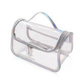 Transparent Cosmetic Simple Waterproof Large Capacity Make UP Bag Bath Travel Portable Storage Bag