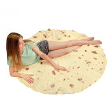 100% Polyester Giant Human Burritos Round Flannel Fleece Blanket for Kids and Adults