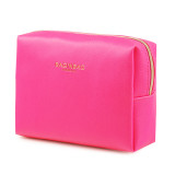 Eco-friendly PU leather cosmetic bag small make up bags with logo stamping