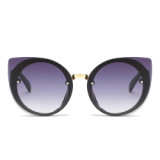 22237 Superhot Eyewear 2019 New Fashion Tinted Women Round Pointed Cat Eye Sunglasses