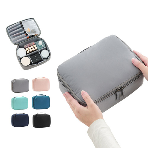 2021 factory wholesale Professional Storage Bag custom Makeup Brush Holder Organizer Multi-function Portable Large Cosmetic bag