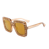 11832 Superhot Eyewear Fashion Women Oversized Sun glasses brand designer shades 2018 diamond-mounted Rhinestone Sunglasses