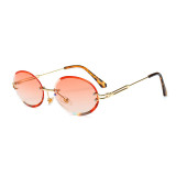 A0364 Superhot Eyewear 2019 Vintage Sun glasses Men Women Oval Rimless Sunglasses