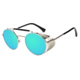 11936 Superhot Eyewear 2019 Vintage Double Bridge Shades Round Metal Goggles Steampunk Sunglasses