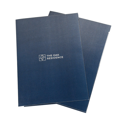 Professional Custom Printed L Shape A4 Size Presentation File Folders