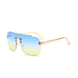 10825 Superhot Eyewear Fashion Women Sun glasses Rimless One Piece Lens Sunglasses