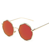 Metal Frame Sunglasses For Women's Sunglasses Octagon Reflective Mirror Hipster Restoring Ancient Ways Round Sunglasses 89101