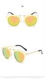 Cool Fashion Metal Frame Sunglasses Women Brand Designer Vintage Sun Glasses Men Round Mirror Glasses Oculos De Sol 119401