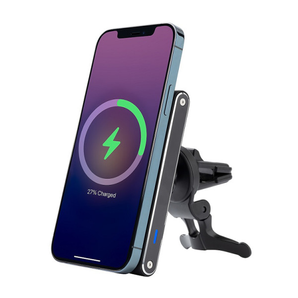 Car wireless charger Holder aluminum alloy frame magnetic charging mobile phone car wireless charger bracket