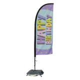 wholesale outdoor portable feather metal cheap teardrop novelty flags banner