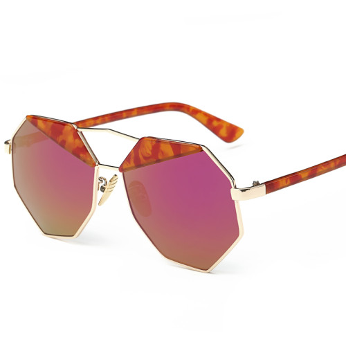 98301 Brand Designer New Big Sunglasses Men Women Hexagon Lovers Hippie UV400 Gift For Boys Girls Ladies Sun Glasses