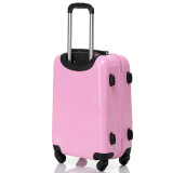 fashion shiny PC 20 24 28  trolley luggage sets with soft handle and slient spinner wheels