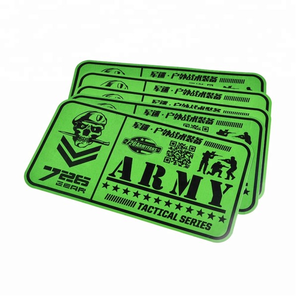 OEM silk screen printing green outdoor UV resistant army tactical series advertising decal sticker