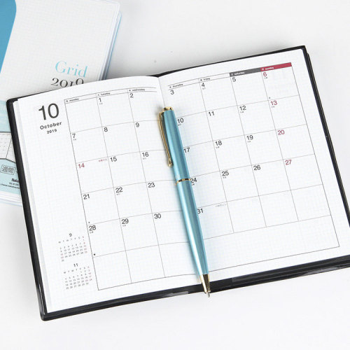 A5 Custom Printing PVC Cover Grid Notebook Journal