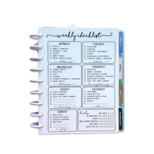 Daily Weekly Custom Journal Disc Binder Happy Planner