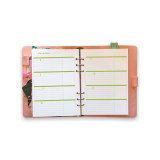 Personalized Customized Loose Leaf Pu Leather Ring Binder Refills Happy Planner