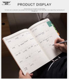 A5 Hardcover Leather PU Weekly Daily Printing Custom Planner with Stickers