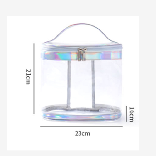 Waterproof travel clear cosmetic bag transparent TPU makeup zipper PVC beauty case bag