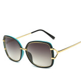classic big frame sunglasses women metal wheel frame sunglasses fashion simple sun glasses UV400 oculos de sol feminino 104001
