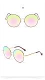 Vintage Fashion Round Sunglasses For Big Face Women Circle Metal Reflective Mirror Sun Glasses For Ladies Oculos Feminino 120201