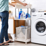Cheap price 3 Layers foldable plastic hollow-out  laundry hamper