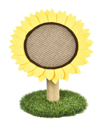 Sunflower Shape Hemp Rope Material Kitty Scratcher Toy Tournesol Cat Scratching Tree