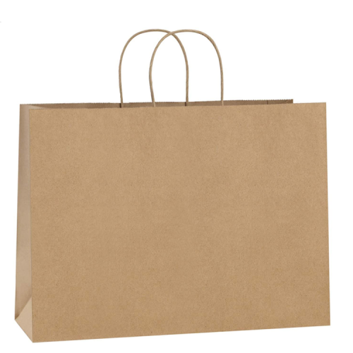 Customized Logo Shopping Food Brown Gift Kraft Paper Bags With Twisted Handle