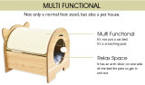 Modern Simple Designed Cat Scratching Wooden Furniture Scratcher With Plush Toy