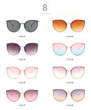 26133 Superhot Eyewear  New Design PC Lens High Quality Sun glasses fashion  Sweet cat eye Rivet Metal sunglasses