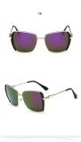 New Women Square Sunglasses High Quality Metal Frame Sun Glasses Red Frame Fashion Vintage Gafas Oculos De Sol Feminino 131401
