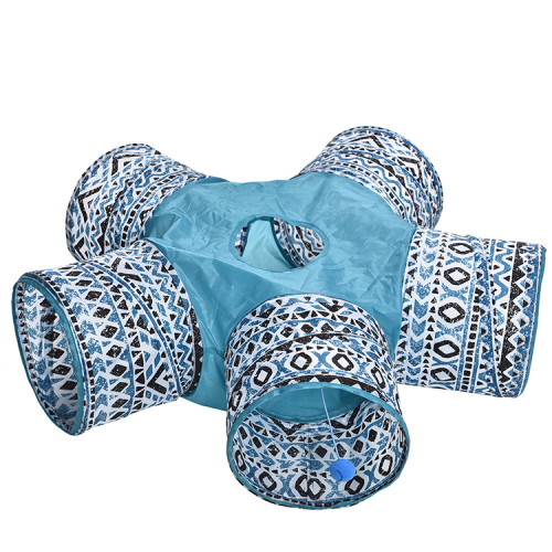 Pet Supply Collapsible Foldable 5 Way Cat Tunnel Play Toy