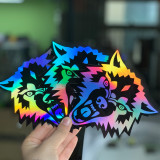 Hologram Custom Rainbow Film Dragon Promotion Laser Holograohic Label Stickers Print