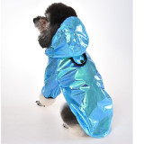 Custom blue dog waterproof pet clothes pet dog raincoat