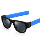 107501 The New Design Sun glasses Wholesale Fashion Shades Applauded Mirror Polariscope Soft Leg Roll Up Sunglasses