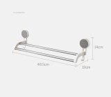 Chinese Home use products wholesale double poles wall mounted stainless steel bathroom adhesive towel racks