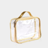 Fashion China factory  custom Clear PVC Zipper Travel wash Bag Cosmetic Makeup Bag