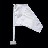 top selling blank polyester mini decoration plastic pole holder car flag