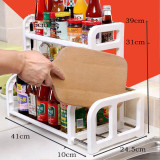 Good price plastic multi-functional kitchen spice rack storage shelf